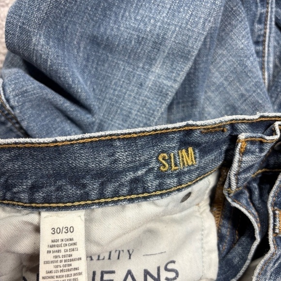 American Eagle Jeans Mens 30 x 30 Slim Light Wash Casual Basic Denim Rugged - Picture 3 of 5